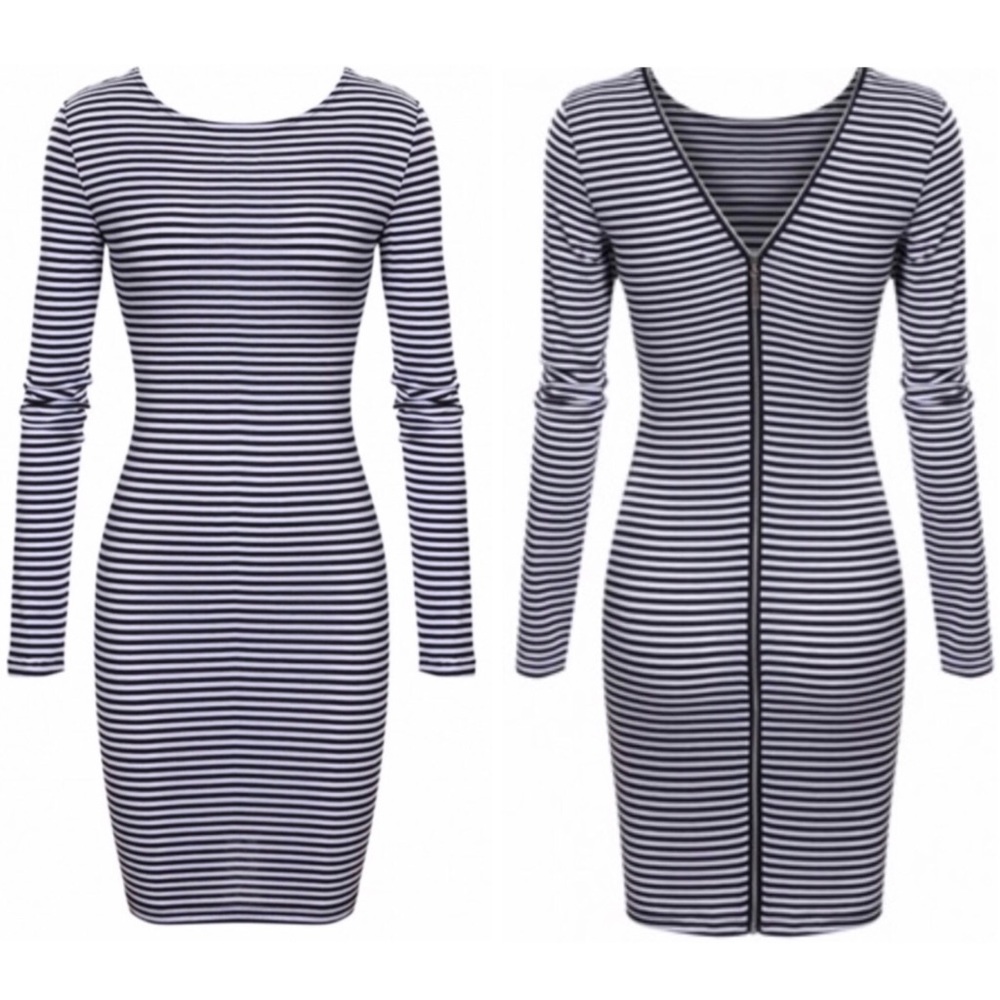 Long Sleeve Striped Dress
